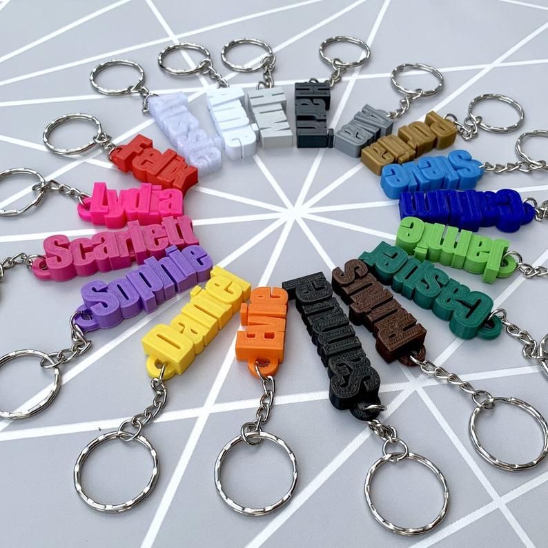 Colorful custom keychains
